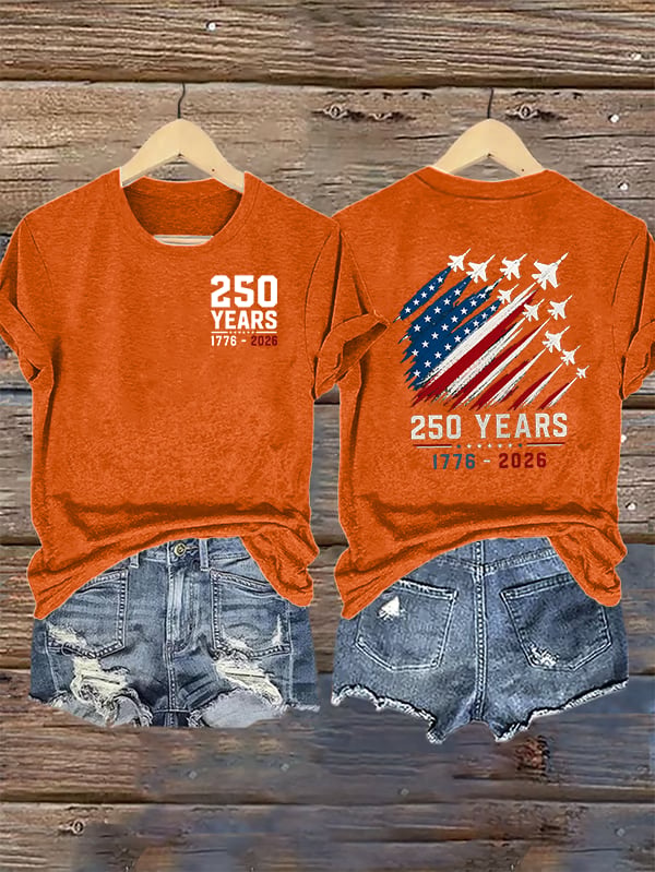 Women's Round-Neck 250 YEARS Printed T-Shirt
