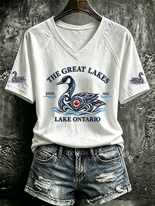 Women's Casual Printed Short-Sleeve T-Shirt