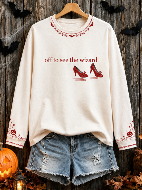 Women's Wizard of Oz Round neck long sleeve T-shirt