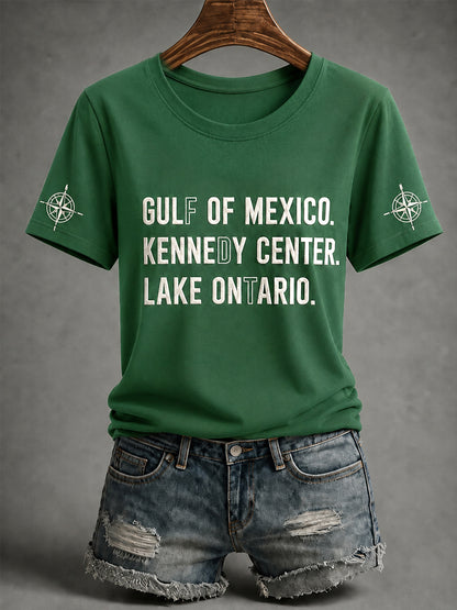 Women's Gulf Of Mexico Kennedy Center Lake Print Tee