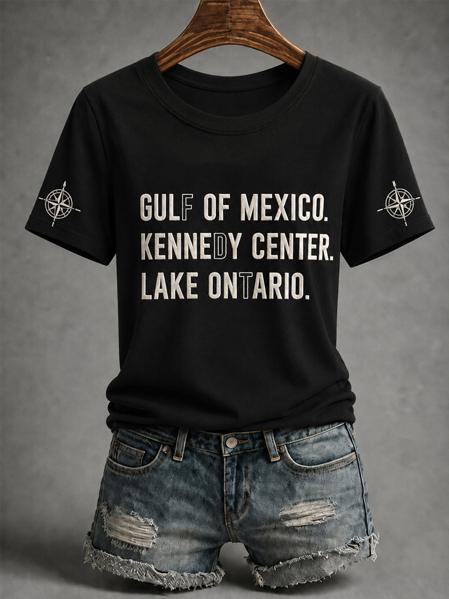 Women's Gulf Of Mexico Kennedy Center Lake Print Tee