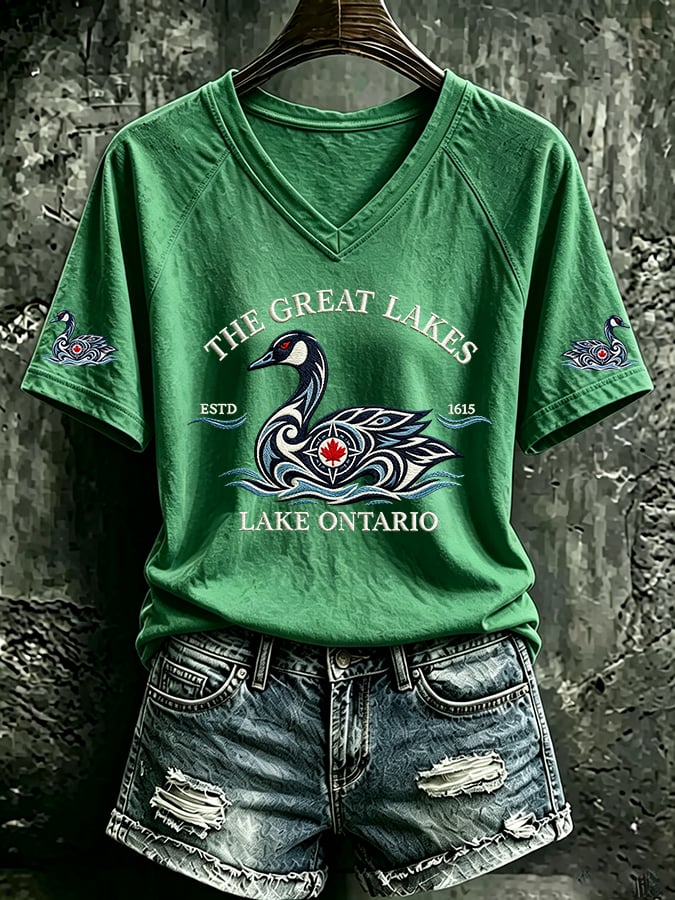 Women's Casual Printed Short-Sleeve T-Shirt
