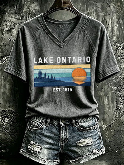 Women's Casual Printed Short-Sleeve T-Shirt