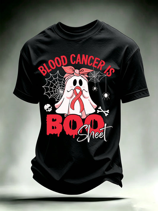 Men's BLOOD CANCER IS BOO SHEET Print T-Shirt