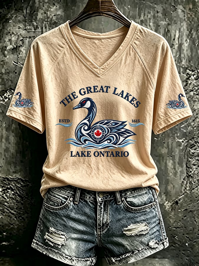 Women's Casual Printed Short-Sleeve T-Shirt