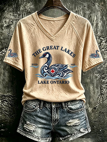 Women's Casual Printed Short-Sleeve T-Shirt