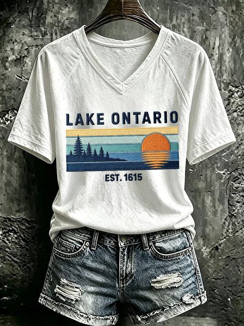Women's Casual Printed Short-Sleeve T-Shirt