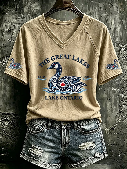 Women's Casual Printed Short-Sleeve T-Shirt