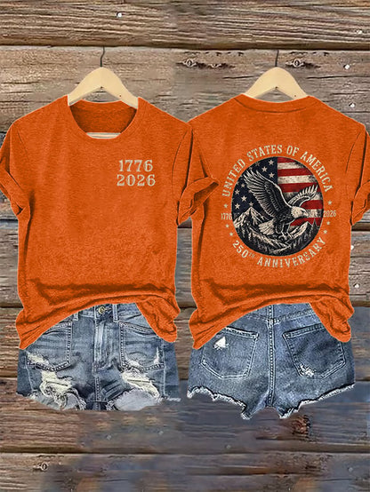 Women's  250th Anniversary Print Crew Neck T-Shirt