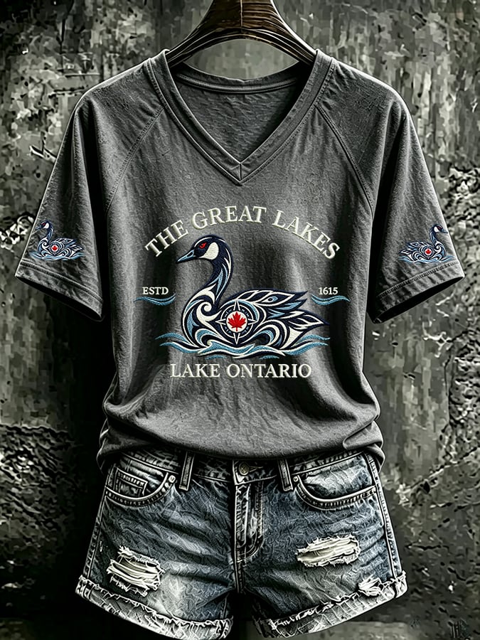 Women's Casual Printed Short-Sleeve T-Shirt